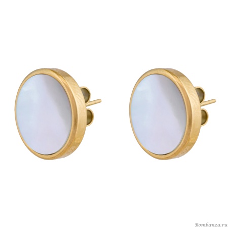 Пусеты Fiore Luna, SHELL WHITE